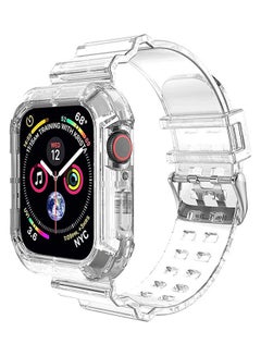 اشتري Replacement Watchband 3/2/1 42mm With Case For Apple Watch Series 7/6/SE/5/4 44mm أبيض في الامارات