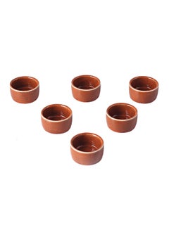 Buy 6-Piece Sauce Dish Set Orange 6.5x6.5x3.5cm in UAE