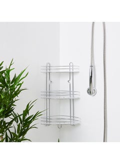 Buy 3-Tier Anna Shower Caddy Silver 24x52cm in Saudi Arabia