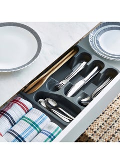 Buy Spectra Cutlery Tray Grey 33x5x26cm in UAE