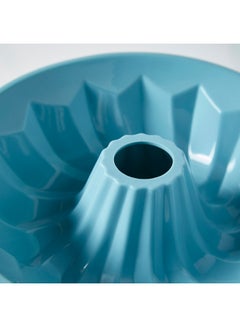 Buy Silicone Flower Shaped Cake Pan Blue 21x5.5cm in Saudi Arabia