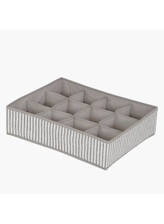 Buy Ebase 12-Compartment Bath Organizer Grey/White 46x36x12cm in UAE