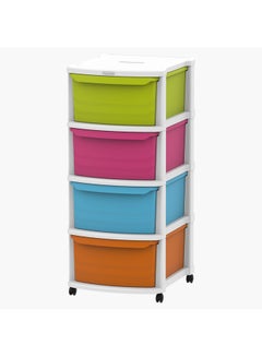 Buy Kevin 4-Drawer Storage Cabinet Multicolour 96x52x42cm in UAE