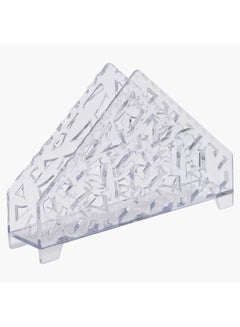 اشتري P-Vega Cut Out Detail Napkin Holder Clear 15x10x37 centimeter في السعودية