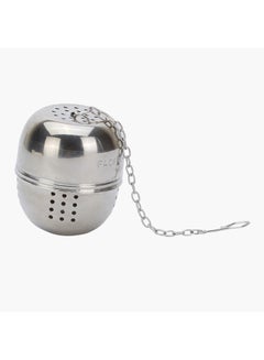 Buy Crystal Tea Ball With Metallic Chain Silver 5.1x4.6x4.6cm in Saudi Arabia