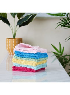 Buy 12-Piece Atlanta Wash Cloth Set Multicolour 28x28cm in Saudi Arabia