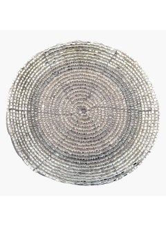 اشتري Blaze Beaded Placemat Silver/Grey 30 centimeter في الامارات