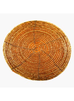 Buy Blaze Beaded Placemat Gold 30cm in UAE