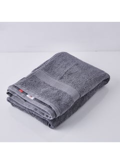 Buy Essential Combed Bath Sheet Grey 90x150cm in Saudi Arabia