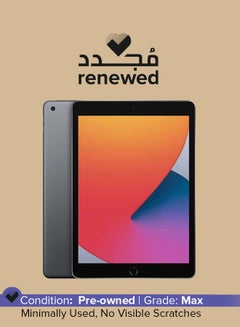 Buy Renewed - iPad - 2020 (8th Generation) 10.2inch 32GB WiFi Space Grey - Middle East Specs in UAE