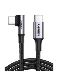 Buy USB C to USB C Cable Right Angle 3M, 100W 5A PD Fast Charge Type C 90 Degree Power Data Lead Compatible with MacBook Pro 2021 Air iPad Pro Samsung Huawei Lenovo Black in Egypt