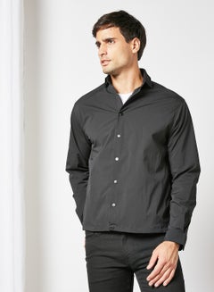 Buy Solid Long Sleeve Shirt Black in UAE