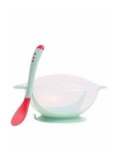 Buy Temperature Sensing Odourless And Harmless Material Baby Feeding Bowl With Spoon in Saudi Arabia