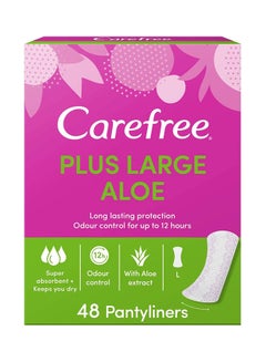 Buy Pack of 48 Daily Panty Liners, Plus Large, Aloe White 0.9kg in UAE