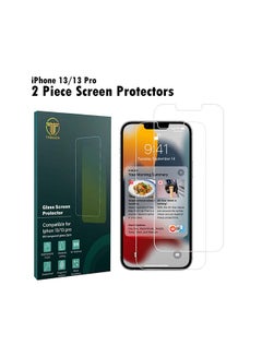 Buy iPhone 13 Pro  Tempered Glass Screen Protector 2pcs Clear in UAE