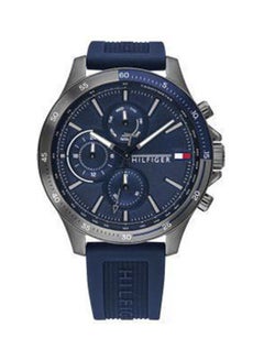 Buy Men's Round Shape Rubber Strap Chronograph Wrist Watch 46 mm - Blue - 1791721 in Egypt