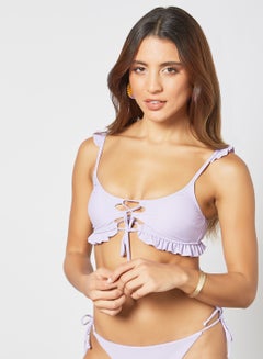 Buy Tie-Up Bikini Top Purple in Saudi Arabia