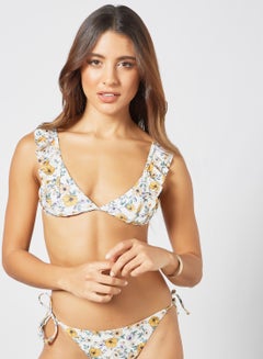 Buy Floral Print Bikini Top Multicolour in Saudi Arabia