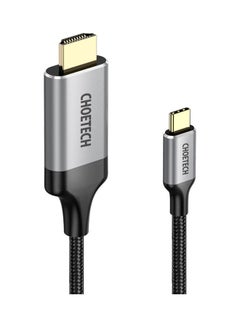 Buy USB-C To HDMI Cable Nylon Braided Thunderbolt 3 To 60hz UHD Adapter Grey in Saudi Arabia