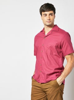 Buy Short Sleeve Shirt Burgundy in Saudi Arabia
