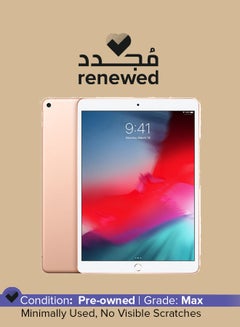 اشتري Renewed - iPad Air 2019 (3rd Generation) 10.5inch, 64GB, Wi-Fi Gold With FaceTime في الامارات