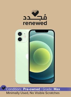 Buy Renewed - iPhone 12 With Facetime 64GB Green 5G - International Specs in UAE