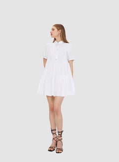 Buy Frill Mini Dress White in Saudi Arabia