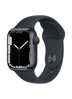 Buy Watch Series 7 GPS + Cellular 41mm Aluminium Case With Sport Band Midnight in UAE