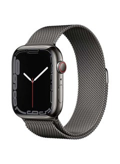 اشتري GPS + Cellular Watch Series 7 41mm Stainless Steel Case With Milanese Loop Graphite في الامارات