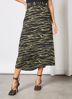 Buy All-Over Print Skirt Black in Egypt