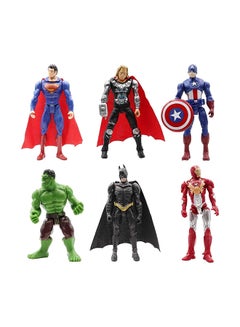 Buy 6-Piece Kids Marvel Avengers Superhero Collectible Action Figure Toy Gift Set in Saudi Arabia