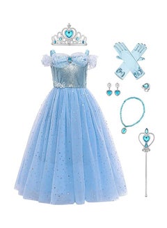 Buy Sofia Aurora Cinderella Princess Fancy Dress Costume With Accessories Set 71x67x90cm in Saudi Arabia