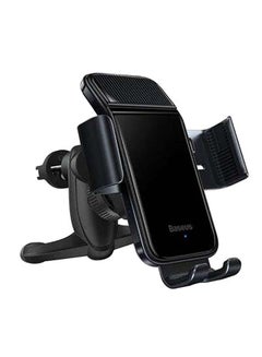 Buy Automatic Solar Electric Phone Mount Holder for Air Vent Compatible for Phone 4.7-6.7 inch - Black in UAE
