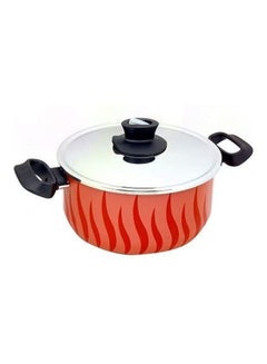 اشتري Tempo Non-Stick Dutch Oven With Steel Lid أحمر ‎34.4 x 28.1 x 13.6سم في الامارات