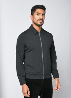 Buy Zip-Up Jacket Black in UAE