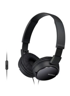 اشتري سماعة رأس سلكية توضع على الأذن مع ميكروفون طراز MDR-ZX110AP أسود في الامارات