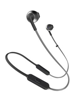 Buy Tune 205Bt Wireless In-Ear Headphones - Pure Bass Sound - 6H Battery - 3 Button Mic - Flat Cable - Comfort Fit Black in Saudi Arabia