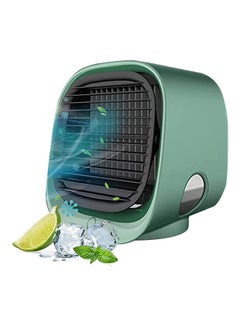 Buy Mini Conditioner Portable Air Cooler Fan with Night Light 2.0 W Fan21826-2 Green in UAE
