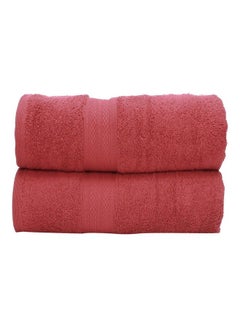 Buy 100% Cotton Premium 550 GSM Highly Absorbent, Quick Dry And Soft Feel Bathroom Towels Quality Ring  Spun Cotton Luxury Towels Set Burgundy 73x147cm in UAE