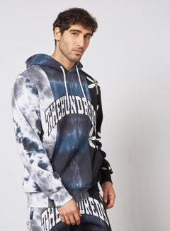 Buy Split Graphic Hoodie Multicolour in Saudi Arabia