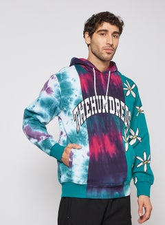 Buy Split Graphic Hoodie Multicolour in UAE