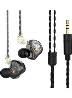 Buy AK6 Max Wired Headphones Dynamic Music Earphone Detachable Headphone Cable Ear Hook Sports Headset Gamer Earbuds 3.5mm Black in UAE