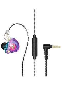Buy AK6 Pro Wired Headphones Dynamic Music Earphone Detachable Headphone Cable Ear Hook Sports Headset Earbuds In-line Control with Mic 3.5mm Purple/Black in UAE