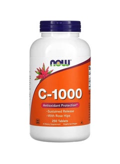 Buy Vitamin C-1000 Sustained Release with Rose hip, 250 Tablets in UAE