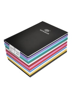 Buy 12-Piece A4 PP Cover Single Line Notebook Black/Yellow/Red in UAE