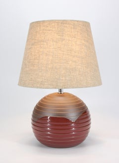 Buy Seve Ceramic Table Lamp | Lampshade Unique Luxury Quality Material for the Perfect Stylish Home D181-121 Red 30 x 30 x 42.2 in Saudi Arabia