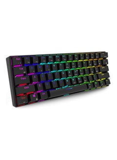 اشتري لوحة مفاتيح ميكانيكية بنظام التبديل السريع المزدوج وإضاءة خلفية RGB أسود في الامارات