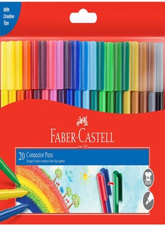 Buy 20-Piece Connector Color Marker Pens Set Multicolour in UAE