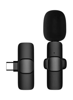 Buy Mini Lavalier Microphone Clip-on Omnidirectional Mic Transmitter Receiver D11087-1—JA Black in Saudi Arabia