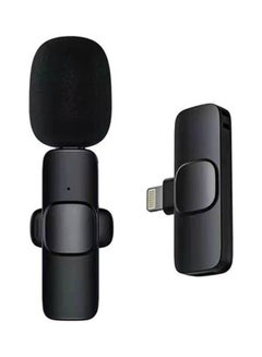 Buy IOS Adapter Wireless Lavalier Microphone PSWZ025 Black in UAE